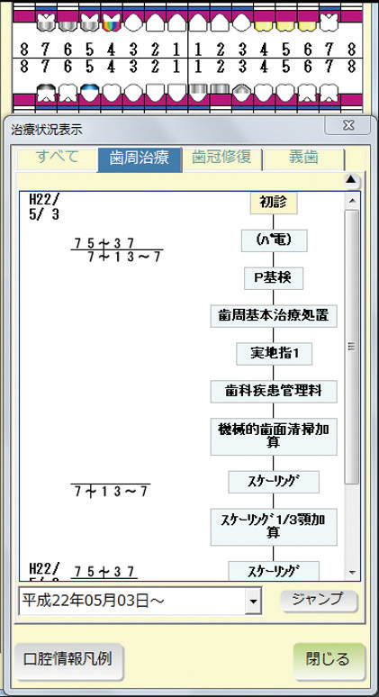 操作画面:診療
